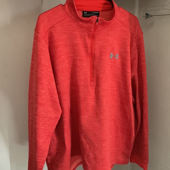 Men’s Under Armour ColdGear Longsleeve 1/4 Zip Fleece Red Size XL - Picture 3 of 6